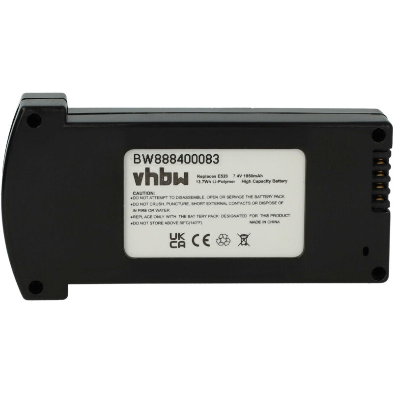 

Vhbw - Batería recargable compatible con Eachine E520, E520s dron, multicóptero, cuadricóptero (1850 mAh, 7,4 V, polímero de litio)