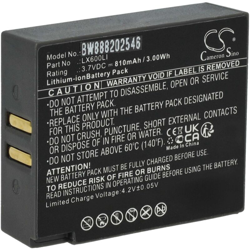

Batería recargable compatible con Eartec HUB, Hub Systems, UltraLITE auriculares inalámbricos, cascos (810 mAh, 3,7 V, Li-Ion) - Vhbw