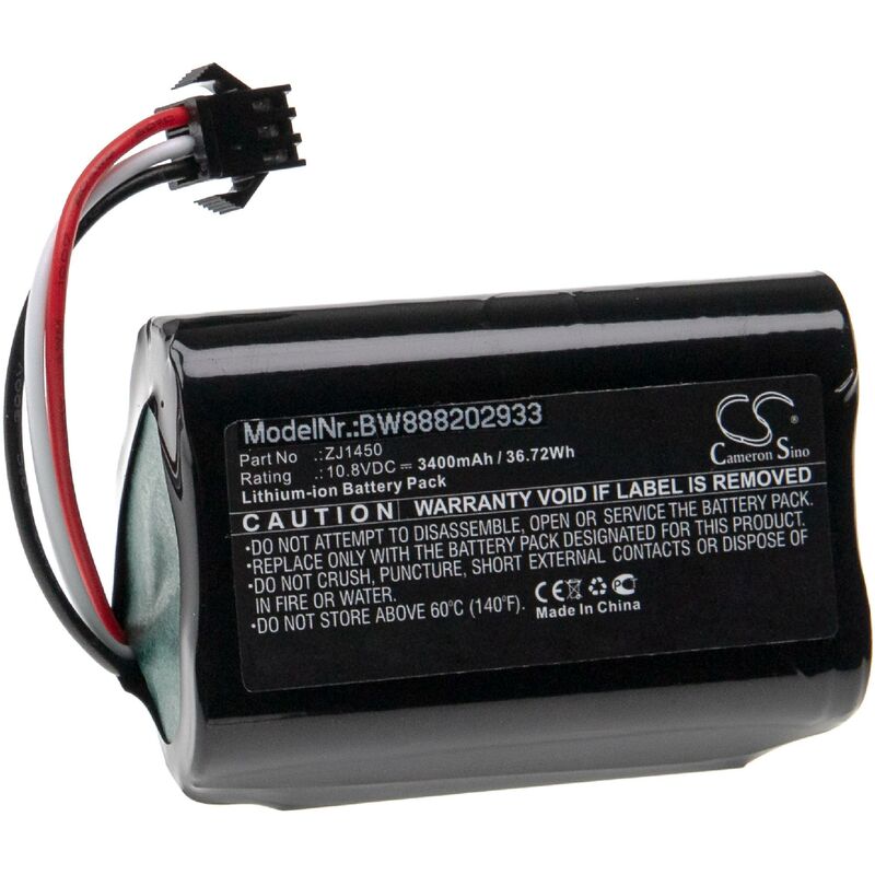

Batería recargable compatible con Ecovacs D36A, D36B, D36C, D36E, DA60, DA611, DB35 aspiradora, robot limpieza (3400 mAh, 10,8 V, Li-Ion) - Vhbw
