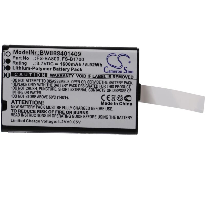 

Batería recargable compatible con Flysky FA605, FS-GT2B, FS-GT3B, FS-GT3C, FS-i10 modelismo, maquetación (1.600 mAh, 3,7 V, polímero de litio) - Vhbw