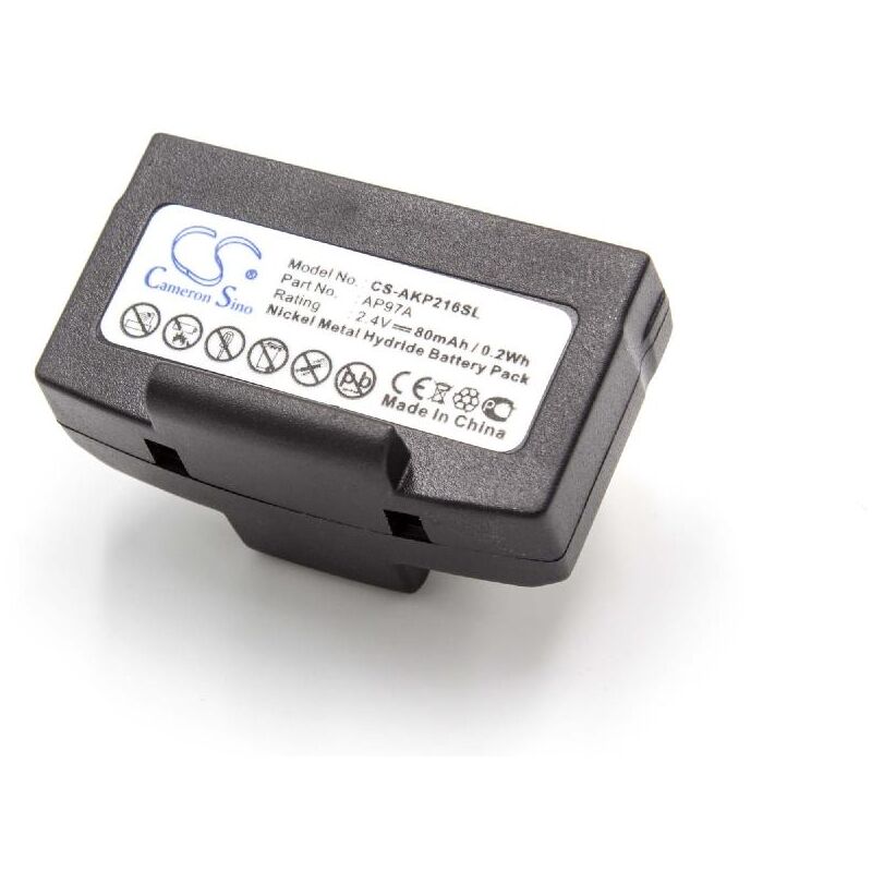 

Batería recargable compatible con Humantechnik RadioLight DIR, RadioLight LR auriculares inalámbricos, cascos (80 mAh, 2,4 V, NiMH) - Vhbw