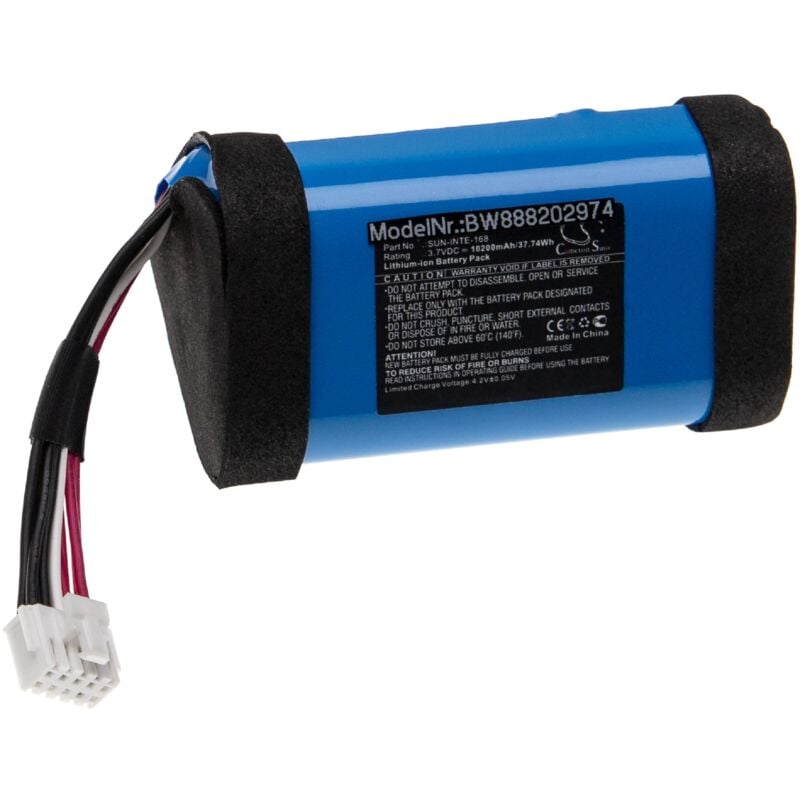 

Batería recargable compatible con JBL Pulse 4 altavoces, cajas acústicas, bafles (10200 mAh, 3,7 V, Li-Ion) - Vhbw