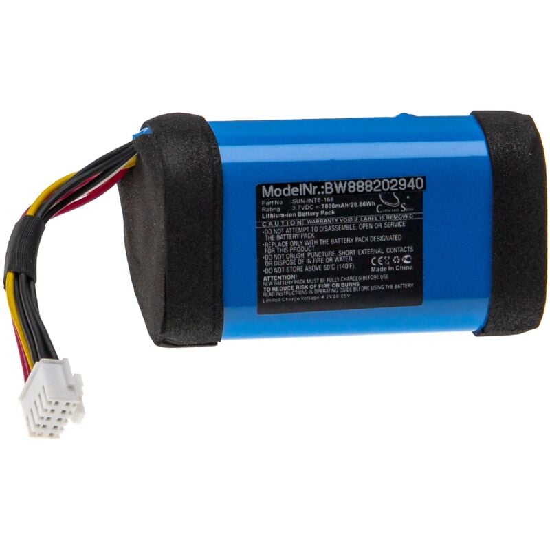 

Batería recargable compatible con JBL Pulse 4 altavoces, cajas acústicas, bafles (7800 mAh, 3,7 V, Li-Ion) - Vhbw