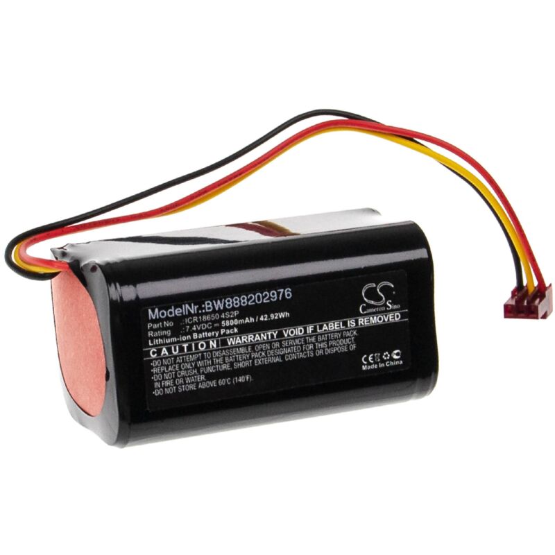

Batería recargable compatible con Lazer Runner Compatible 6800 mAh 4 Cell Li-Ion Battery Pack pistola láser (5800 mAh, 7,4 V, Li-Ion) - Vhbw