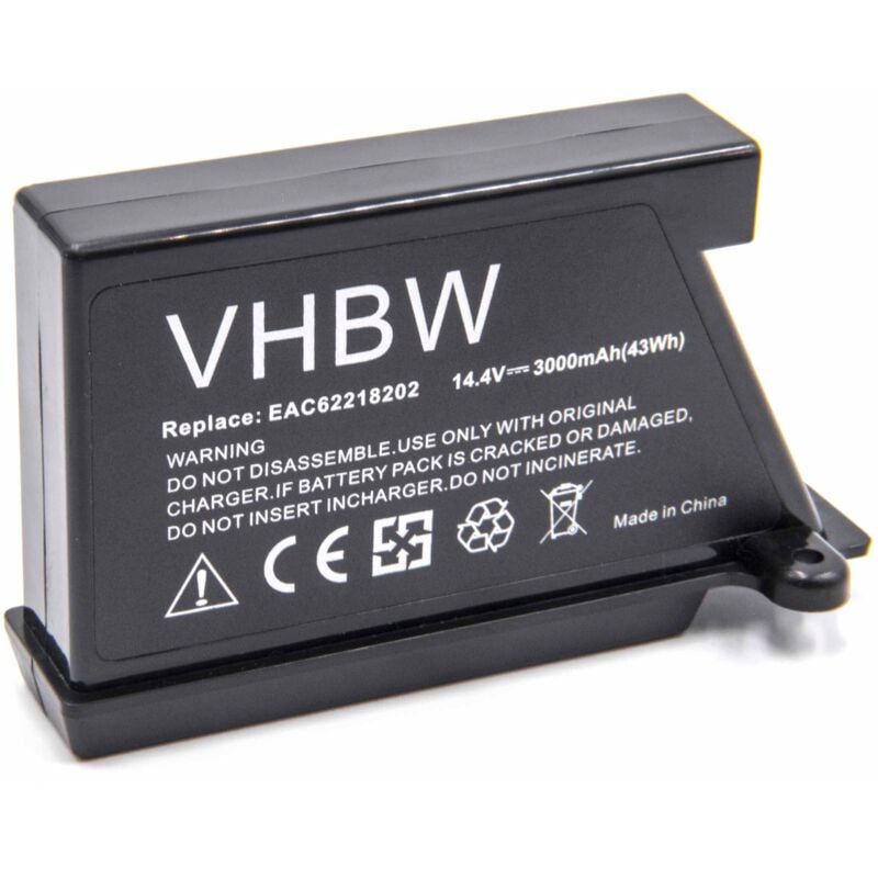 

Batería recargable compatible con LG HOM-BOT VR6560LV, VR65704LVM, VR6570LVM aspiradora, robot de limpieza (3000 mAh, 14,4 V, Li-Ion) - Vhbw