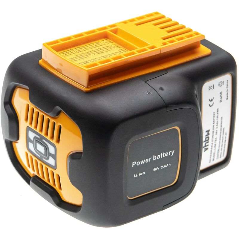 

Batería recargable compatible con McCulloch Li 58CS, Li-58 GB, Li-58 GBP, Li-58 HT, Li-58 T herramientas eléctricas (2600 mAh Li-Ion 58 V) - Vhbw