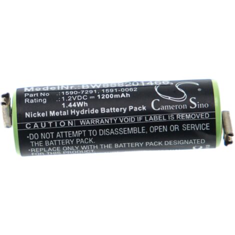 vhbw Batería recargable compatible con Moser ChroMini 1591, 1591B, 1591Q afeitadora, cortadora de pelo (1200 mAh, 1,2 V, NiMH)