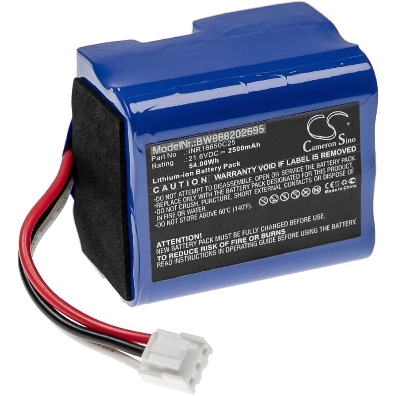 

Batería recargable compatible con Philips FC6721, FC6721/01, FC6722, FC6722/01, FC6723 aspiradora, robot limpieza (2500 mAh, 21,6 V, Li-Ion) - Vhbw