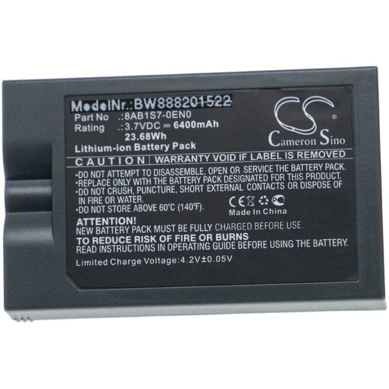 

Batería recargable compatible con Ring Stick Up Cam Solar, Video Doorbell 2 telefonillo, video-telefonillo (6400 mAh, 3,7 V, Li-Ion) - Vhbw