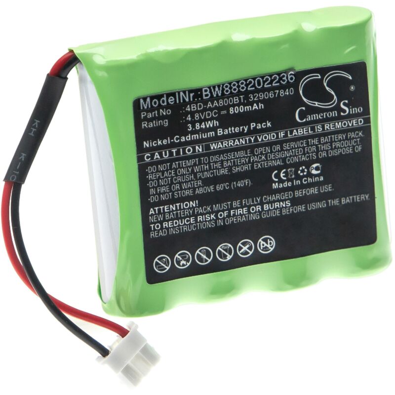 

Batería recargable compatible con Schneider Exiway EasyLED vía de evacuación (800 mAh, 4,8 V, NiCd) - Vhbw