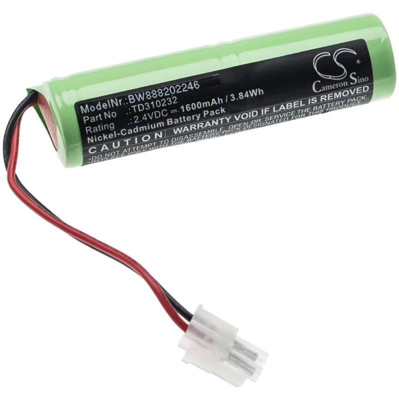 

Batería recargable compatible con Schneider LUXA, RILUX, RILUX 6 vía de evacuación (1600 mAh, 2,4 V, NiCd) - Vhbw