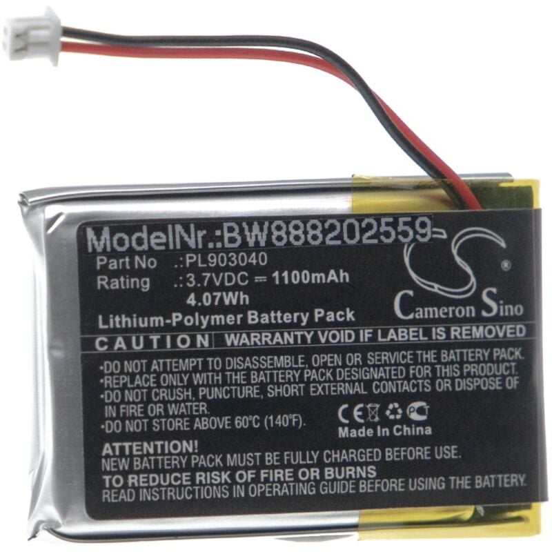 

Batería recargable compatible con Schweizer LED Magnifier lectura electrónica (1100 mAh, 3,7 V, polímero de litio) - Vhbw