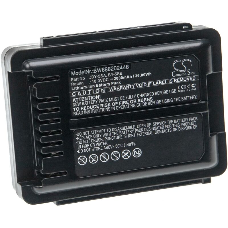 

Batería recargable compatible con Sharp EC-SX530-N, EC-SX530-P, EC-VR3S, EC-VR3SX aspiradora, robot limpieza (2000 mAh, 18 V, Li-Ion) - Vhbw