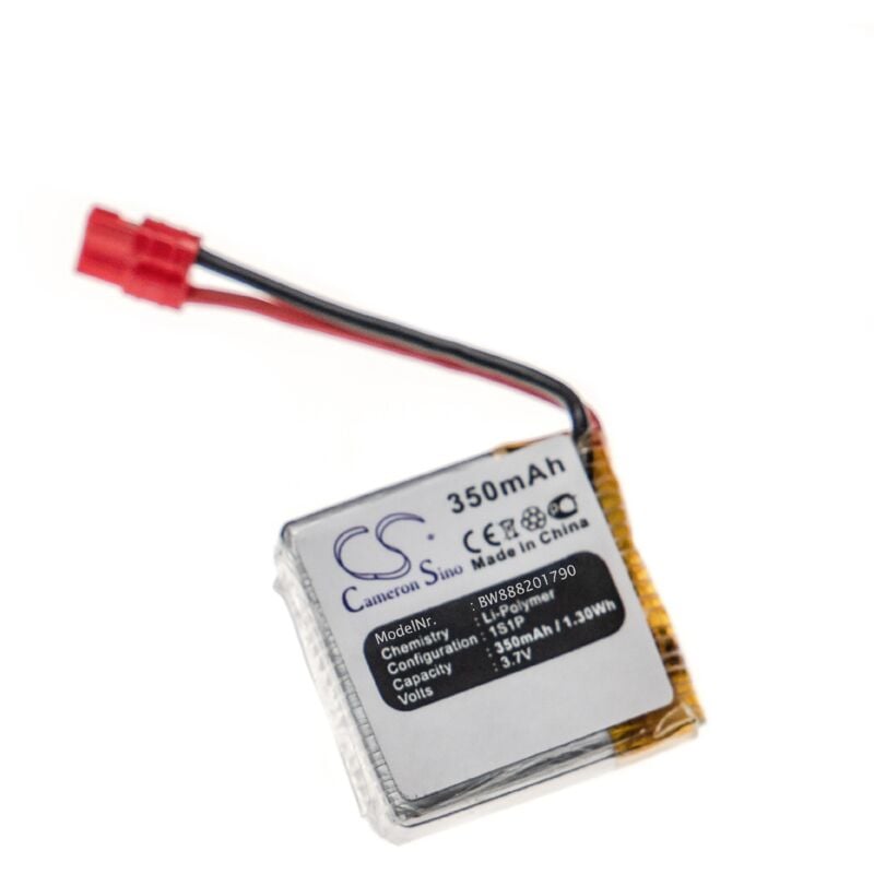 

Vhbw - Batería recargable compatible con Syma X21, X21S, X21W drone, multicóptero, cuadricóptero (350mAh, 3,7V, polímero de litio)