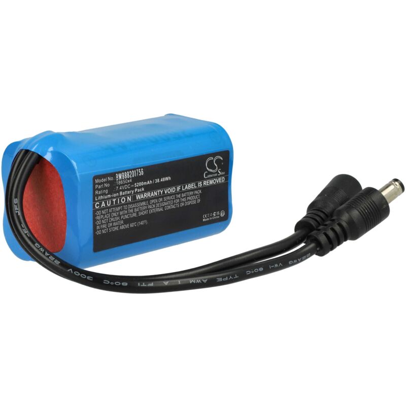 

Batería recargable compatible con XML T6 LED luz bicicleta, faro (5200 mAh, 7,4 V, Li-Ion) - Vhbw