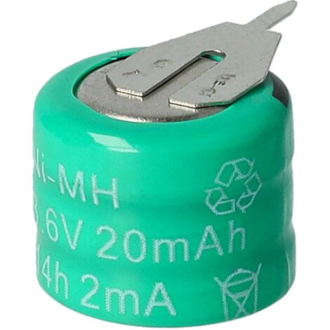 vhbw Batería recargable reemplaza 3/V15H para modelismo, maquetación (20 mAh, 3,6 V, NiMH), con conexión de 2 pines