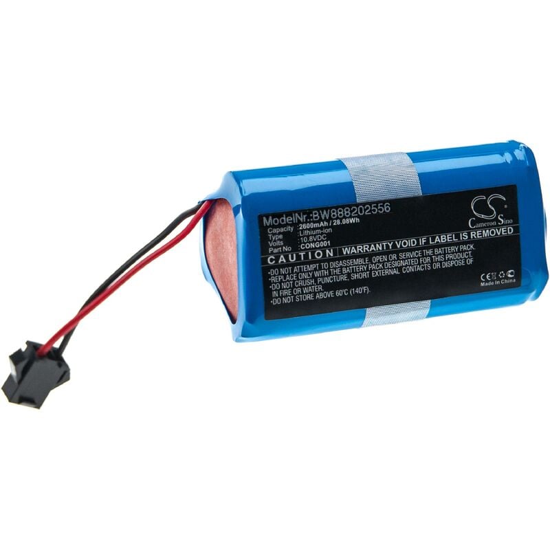 

Batería recargable reemplaza Cecotec CONG0001 para aspiradora, robot limpieza (2600 mAh, 10,8 V, Li-Ion) - Vhbw