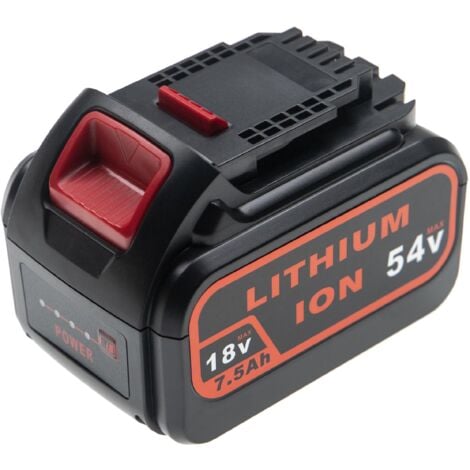 vhbw Batería recargable reemplaza DeWalt DCB546, DCB547, DCB548, FlexVolt para herramientas eléctricas (7500 mAh, Li-Ion, 18 V / 54 V)