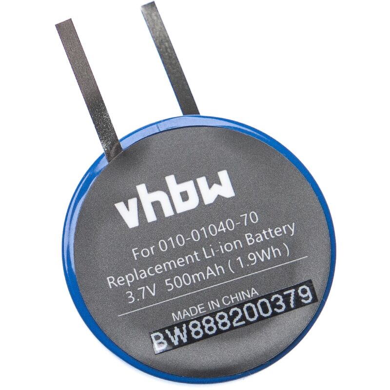 

Batería recargable reemplaza Garmin 010-01040-70, PD3555, RJD990101 para smartwatch, reloj de actividad (500 mAh, 3,7 V, Li-Ion) - Vhbw