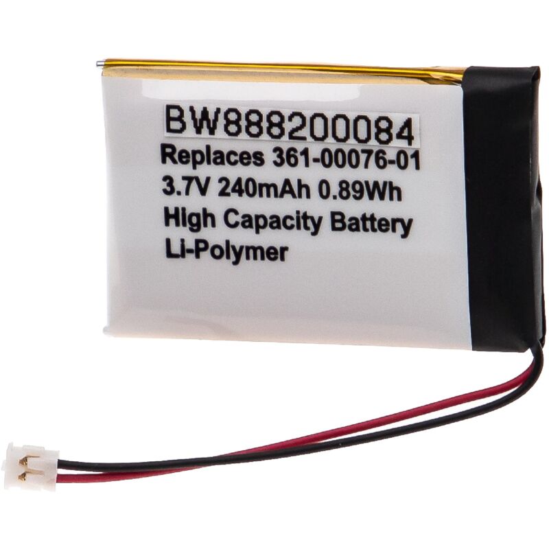 

Vhbw - Batería recargable reemplaza Garmin 361-00076-01 para (240 mAh, 3,7 V, polímero de litio)