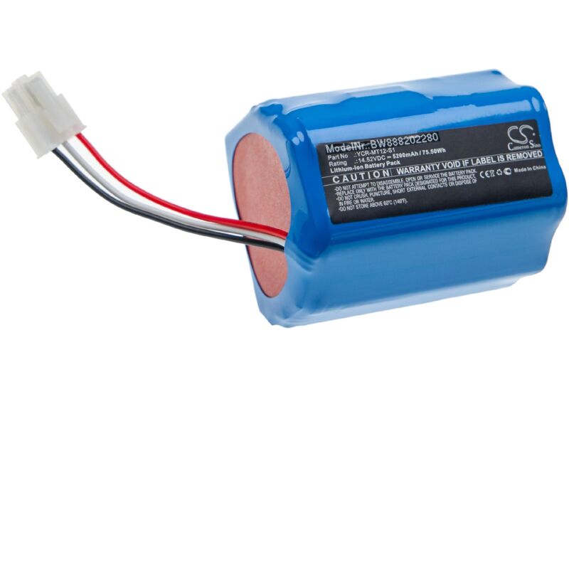 

Batería recargable reemplaza iClebo YCR-M07-20W, YCR-MT12-S1 para aspiradora, robot limpieza (5200 mAh, 14,52 V, Li-Ion) - Vhbw