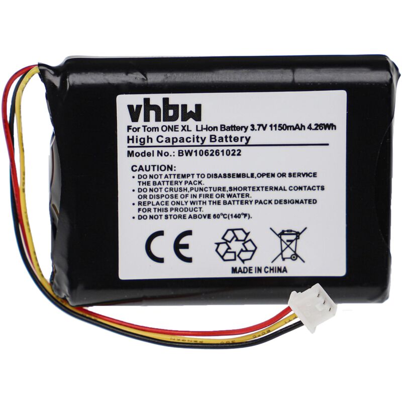 

vhbw Batería recargable reemplaza Maxwell IPC653443 para navegador, navi, GPS (1150 mAh, 3,7 V, Li-Ion)