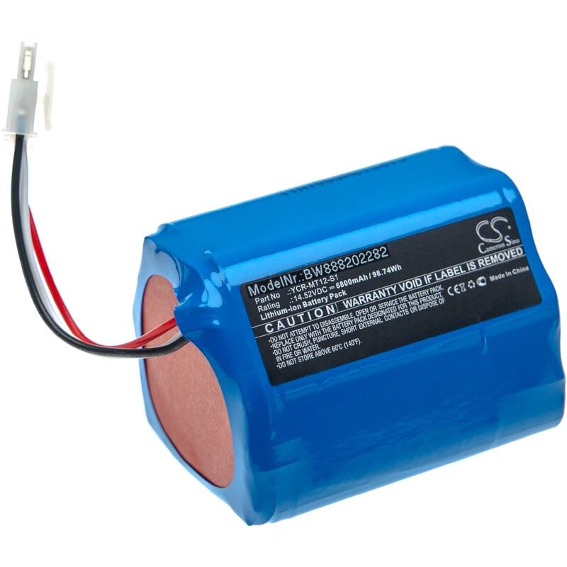

vhbw Batería recargable reemplaza Miele 11779170 para aspiradora, robot limpieza (6800 mAh, 14,52 V, Li-Ion)