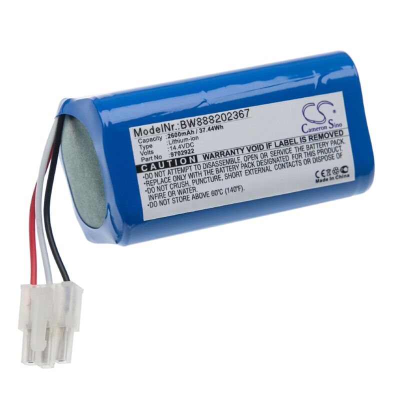 

Batería recargable reemplaza Miele 9702922 para aspiradora, robot limpieza (2600 mAh, 14,4 V, Li-Ion) - Vhbw