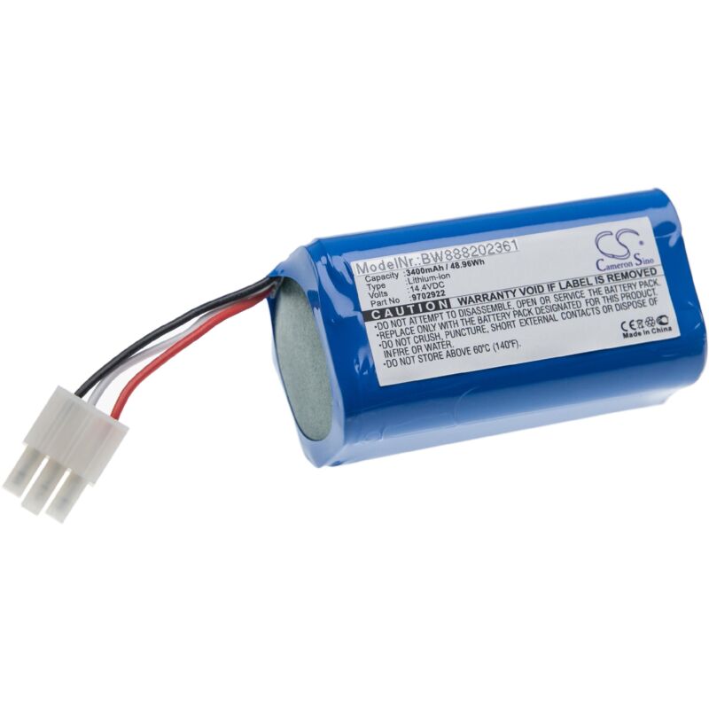 

Batería recargable reemplaza Miele 9702922 para aspiradora, robot limpieza (3400 mAh, 14,4 V, Li-Ion) - Vhbw