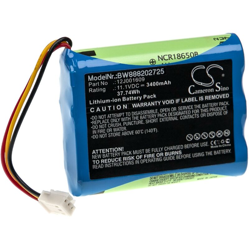 

Batería recargable reemplaza Moneual 12J001609 para aspiradora, robot limpieza (3400 mAh, 11,1 V, Li-Ion) - Vhbw