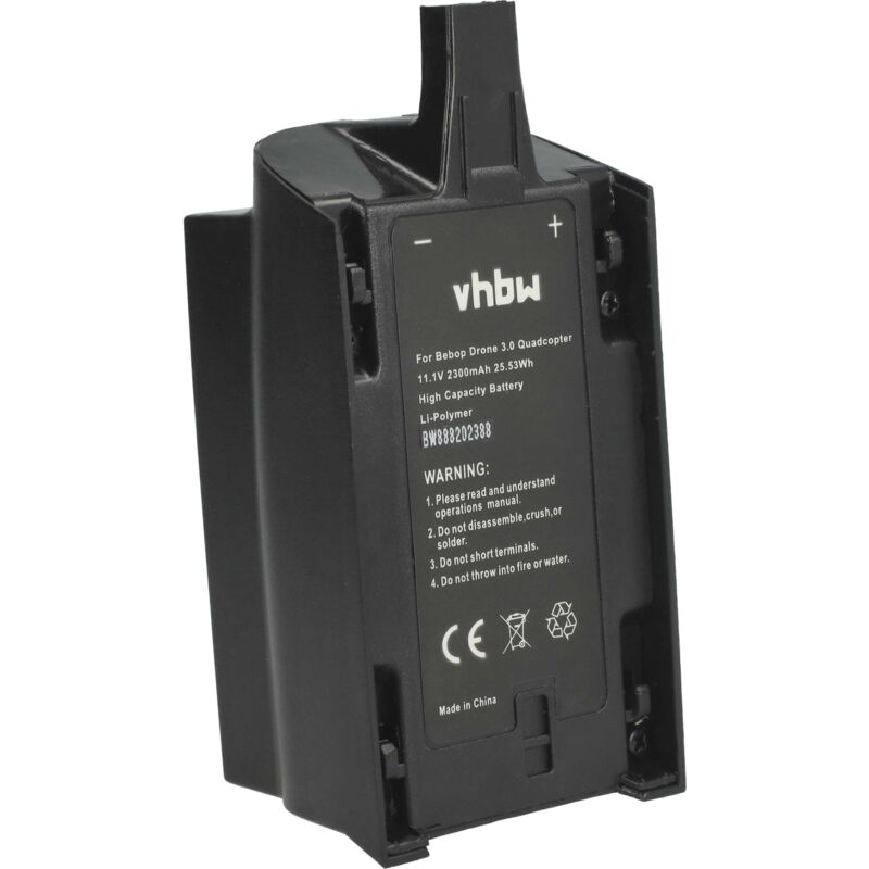 

Batería recargable reemplaza Parrot PF070083 para dron, multicóptero, cuadricóptero (2300 mAh, 11,1 V, polímero de litio) - Vhbw