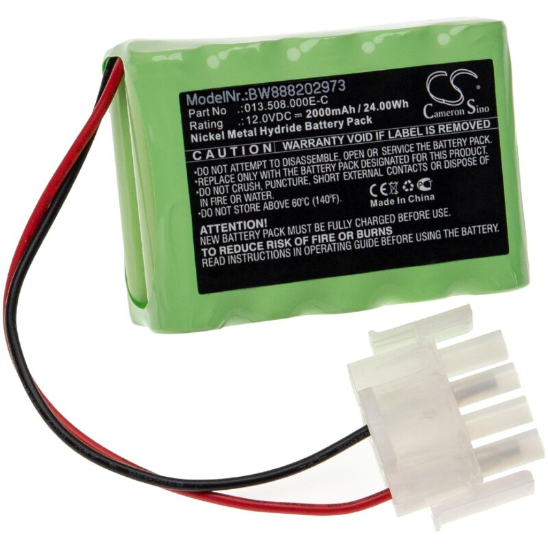 

Vhbw - Batería recargable reemplaza Record 013.508.000E-C para puerta corredera eléctrica(2000 mAh, 12 V, NiMH)