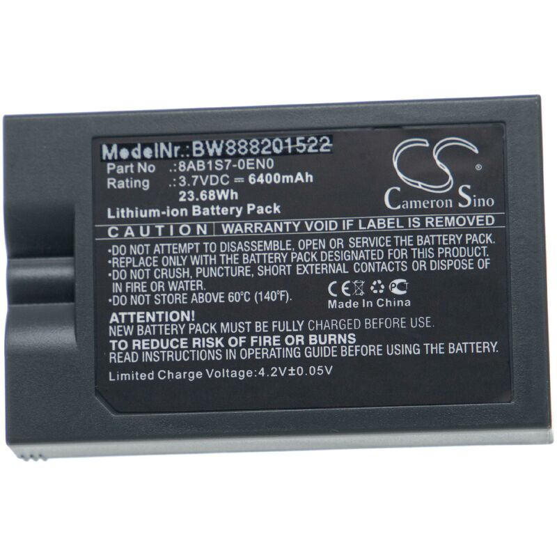 

Batería recargable reemplaza Ring 8AB1S7-0EN0 para telefonillo, video-telefonillo (6400 mAh, 3,7 V, Li-Ion) - Vhbw