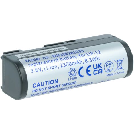 vhbw Batería recargable reemplaza Sony LIP-12, LIP-12H para mini disc, mini DV portátil (2200 mAh, 3,6 V, Li-Ion)