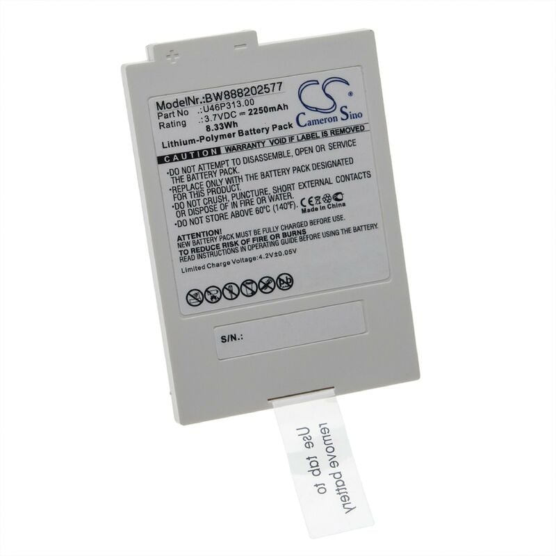 

Batería recargable reemplaza Technicolor U46P313.00 para sistema alarma (2250 mAh, 3,7 V, polímero de litio) - Vhbw