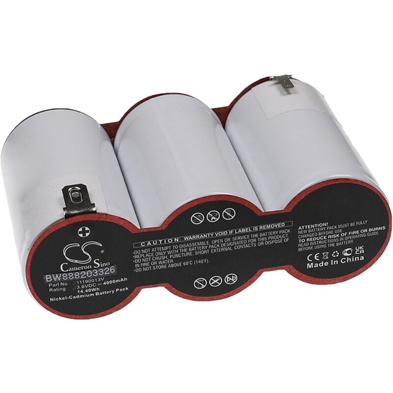 

vhbw Batería recargable reemplaza Van Lien 11190013V para vía de evacuación (4000 mAh, 3,6 V, NiCd)