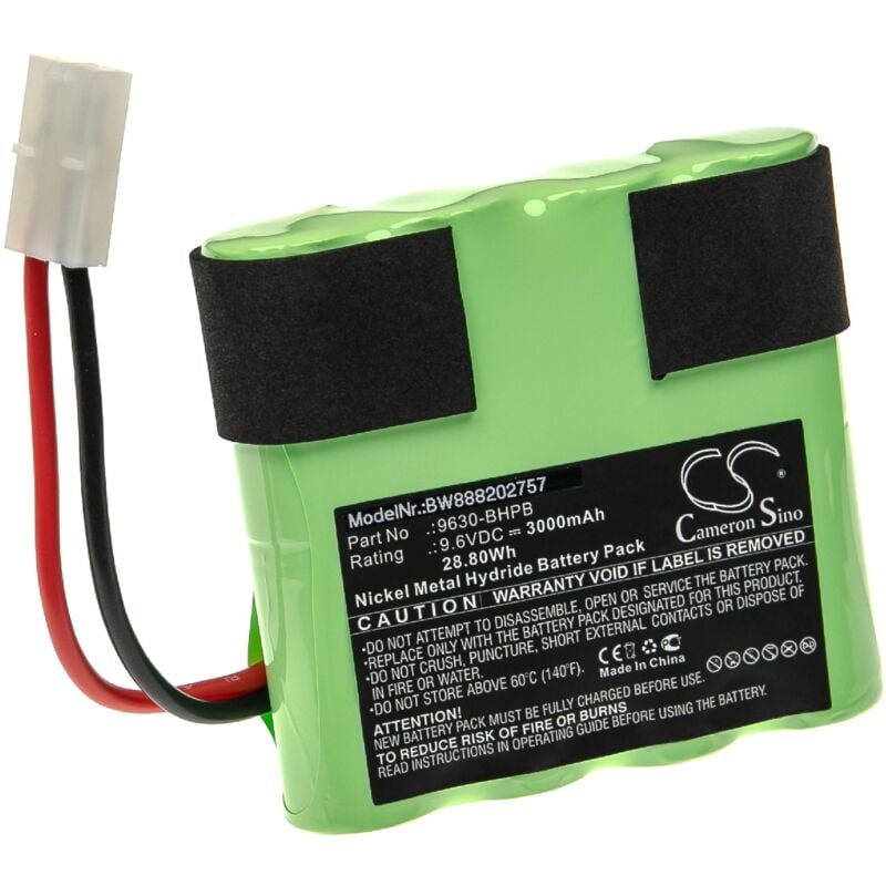 

Batería recargable reemplaza Water Tech 9630-BHPB para limpiador piscina (3000 mAh, 9,6 V, NiMH) - Vhbw