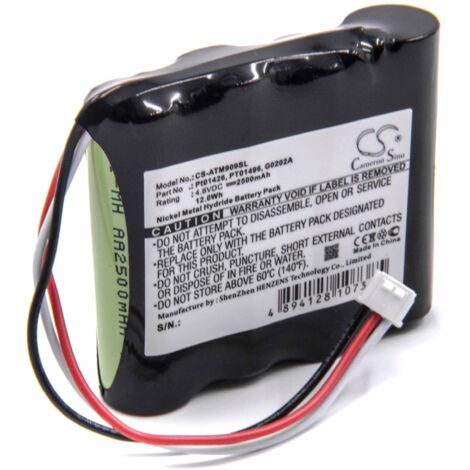 vhbw Batería reemplaza Anritsu G0202A, PT01426, PT01496 para medidor (2500 mAh, 4,8 V, NiMH)