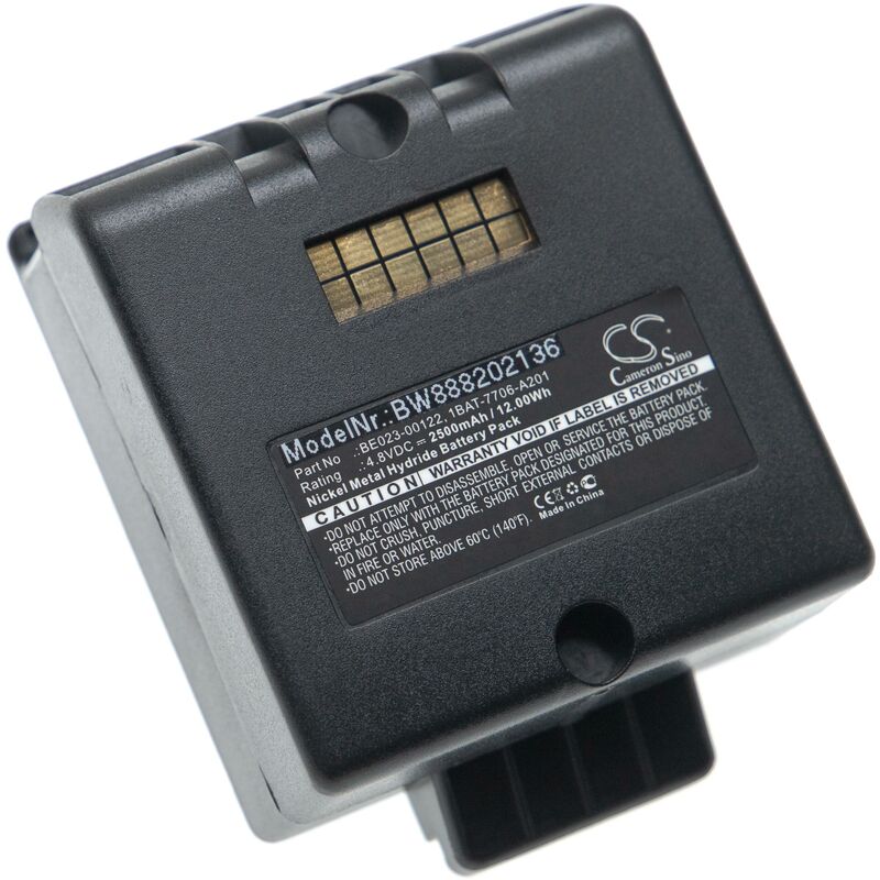 

Batería reemplaza Cattron Theimig 1BAT-7706-A201, BE023-00122 para Mando a Distancia Industrial Control Remoto (2500mAh, 4,8V, NiMH) - negro - Vhbw