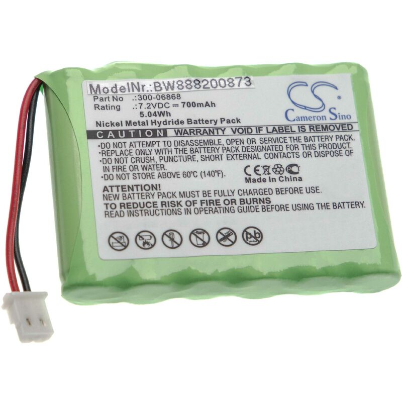 

Vhbw - batería reemplaza Honeywell 300-06868 para control de alarma seguridad (700mAh, 7,2V, NiMH)