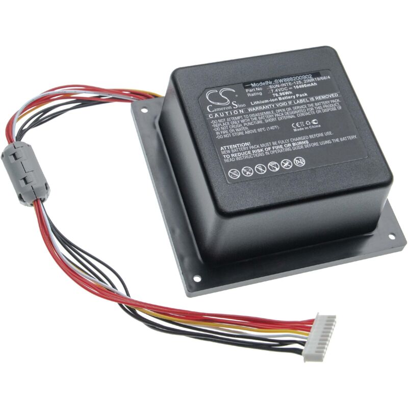 

Batería recargable reemplaza JBL 2INR19/66/4, GSP-ICR2S4P-PB350A, SUN-INTE-125 para altavoces, cajas acústicas, bafles (10400 mAh, 7,4 V, Li-Ion)
