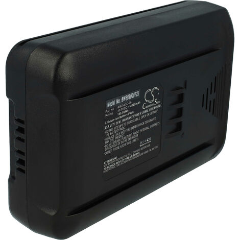 vhbw Batería reemplaza Kobalt KB540C-06, KB640-03, KB640-06, KRC40-06, KRC60 para herramienta de jardín cortacésped 4000mAh 40V Li-Ion