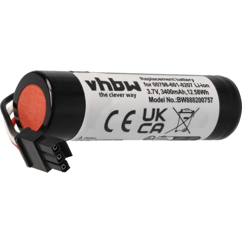 

batería reemplaza Logitech 00798-601-8207 para altavoz altavoces (3400mAh, 3.7V, Li-Ion) - Vhbw