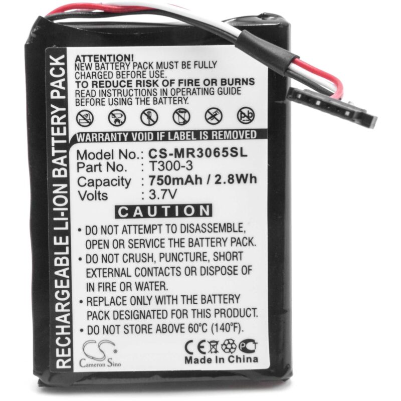 

batería reemplaza Magellan T300-3 para navegador (750mAh, 3,7V, Li-Ion) - Vhbw