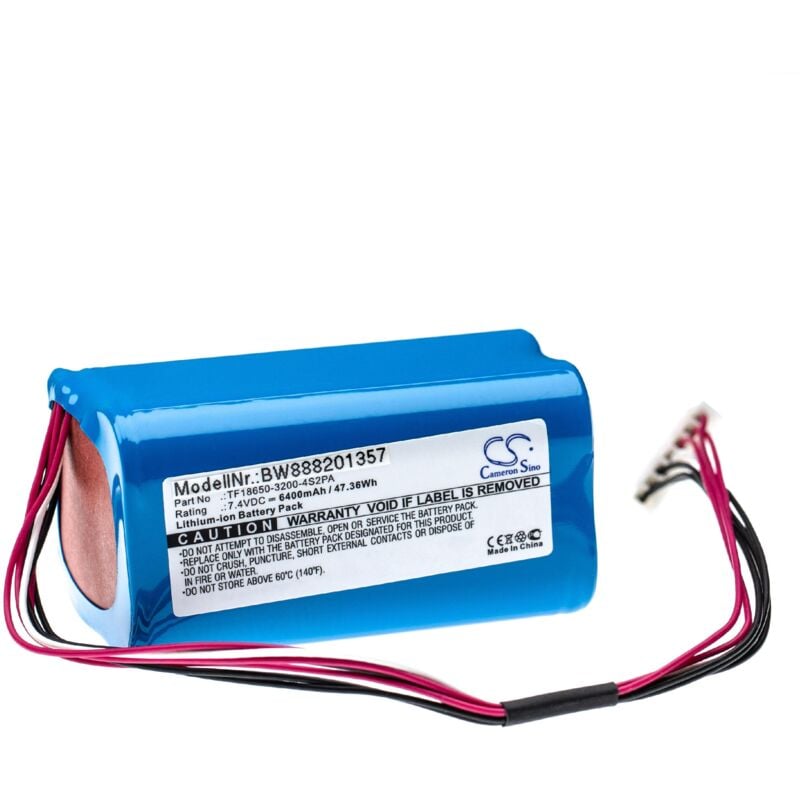 

batería reemplaza Marshall C196A1, TF18650-3200-4S2PA para altavoz altavoces (6400mAh, 7,4V, Li-Ion) - Vhbw