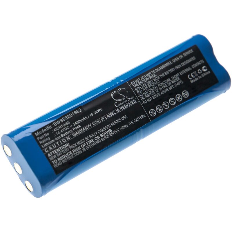 

Batería reemplaza Philips 4ICR19/65, 1605A, 1605C, 1605R, 1605W, FC8810, FC8820 para aspiradora, robot de limpieza (3400mAh, 14,4V, Li-Ion) - Vhbw