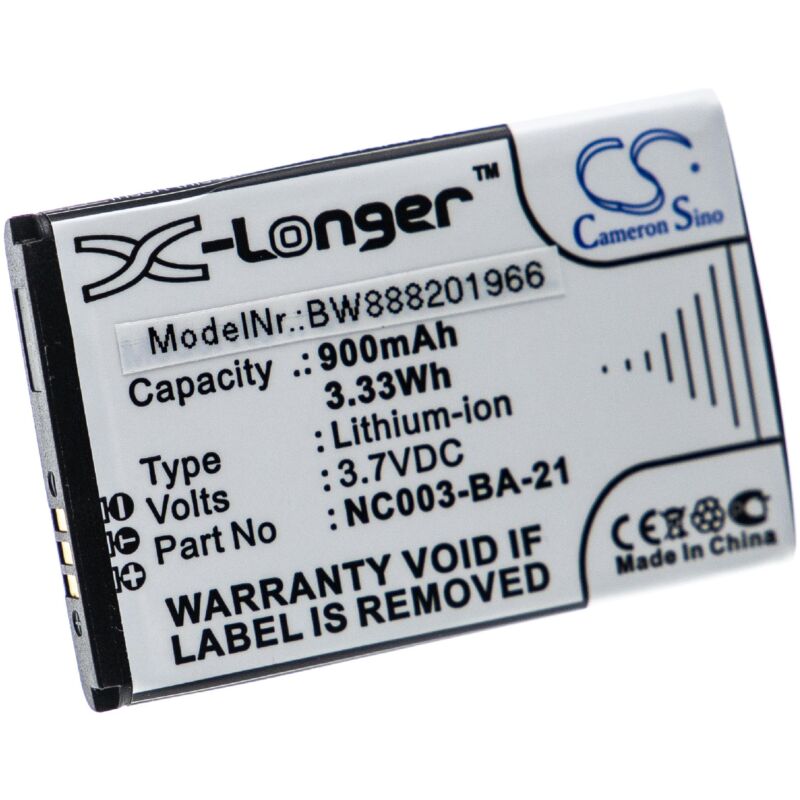 

batería reemplaza Sennheiser NC003-BA-21 para auriculares inalámbricos cascos (900mAh, 3,7V, Li-Ion) - Vhbw