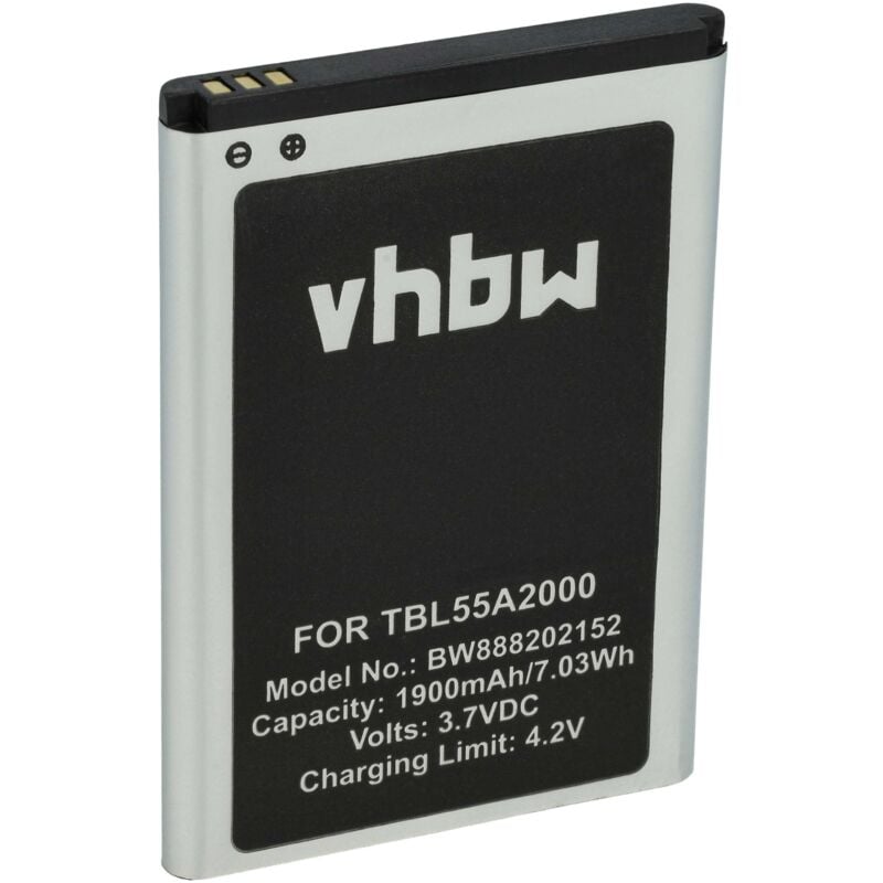 

batería reemplaza TP-Link TBL55A2000 para router móvil hotspots modem (1900mAh, 3,7V, polímero de litio) - Vhbw