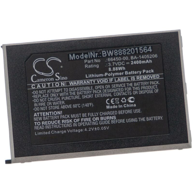 

batería reemplaza Trimble 66450-00, BA-1405206 para escáner PC de mano handheld (2400mAh, 3,7V, polímero de litio) - Vhbw