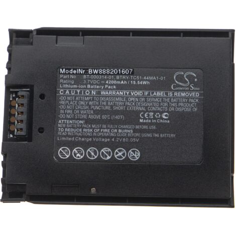vhbw Batería reemplaza Zebra BT-000314-01, BTRY-TC51-43MA1-01, BT-000314A para PC de mano, handheld (4200 mAh, 3,7 V, Li-Ion)